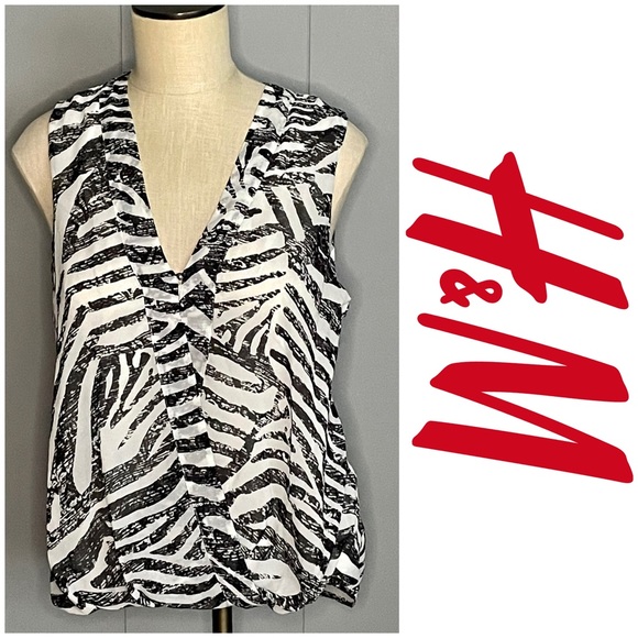 H&M animal print blouse - Picture 1 of 4